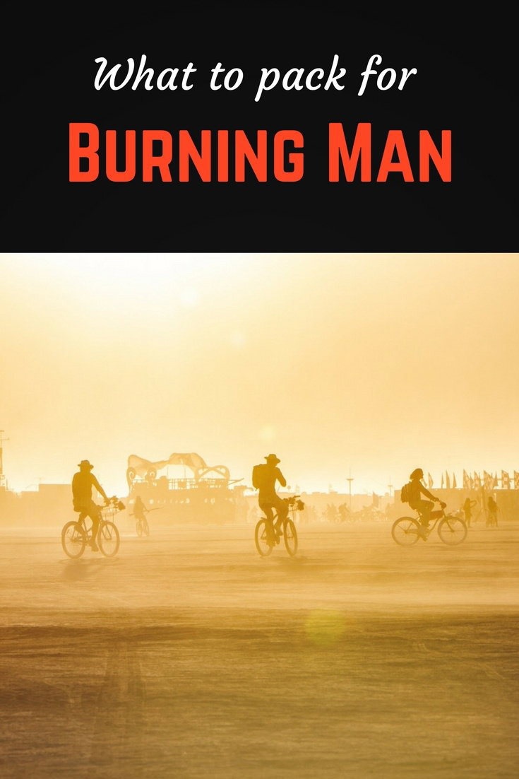 Burning man packing list pinterest pin