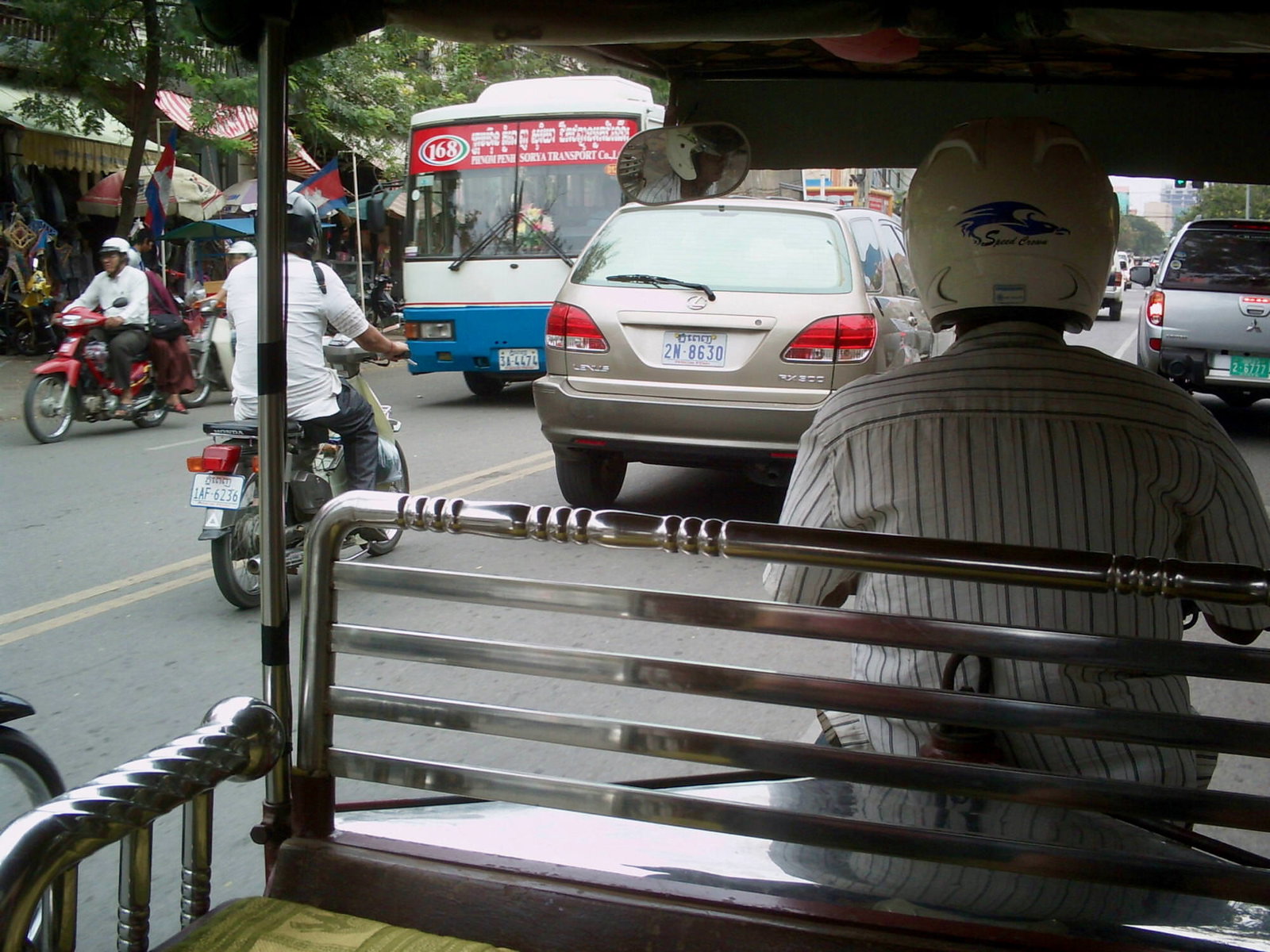 You see more when travelling by public transport.