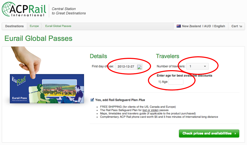 How to Book a Eurail Pass with ACPRail.com 5 Accuracy can equal discounts. Off-season, youth, and group travel all means savings.