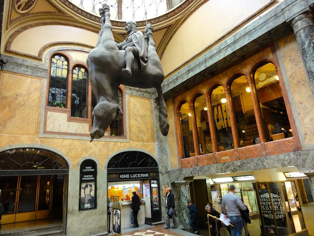 Wenceslas riding a dead horse.
