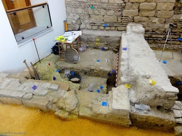 Archaeological dig in the archaeological museum.