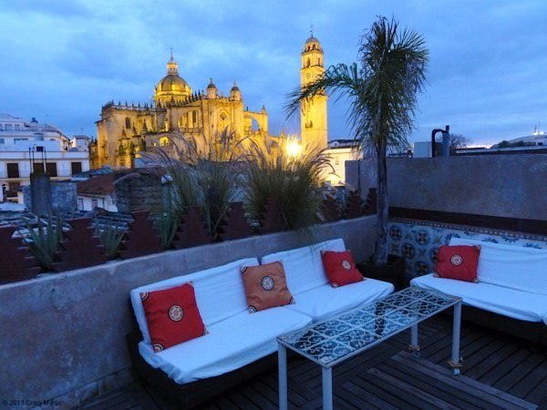 The terrace was a great place for a drink after our spa treatment.