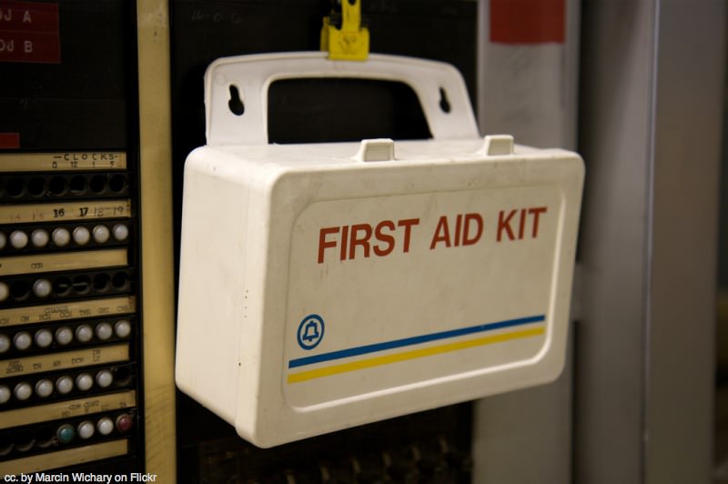 Skills to learn for travel 3 Get a first-aid kit and learn how to use it.