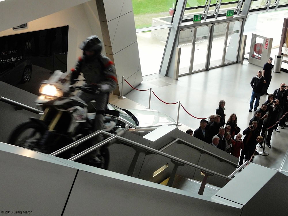 Yep, he even went up the steps.