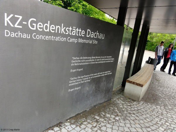 Visiting Dachau concentration camp 1 The entrance is appropriately sombre.