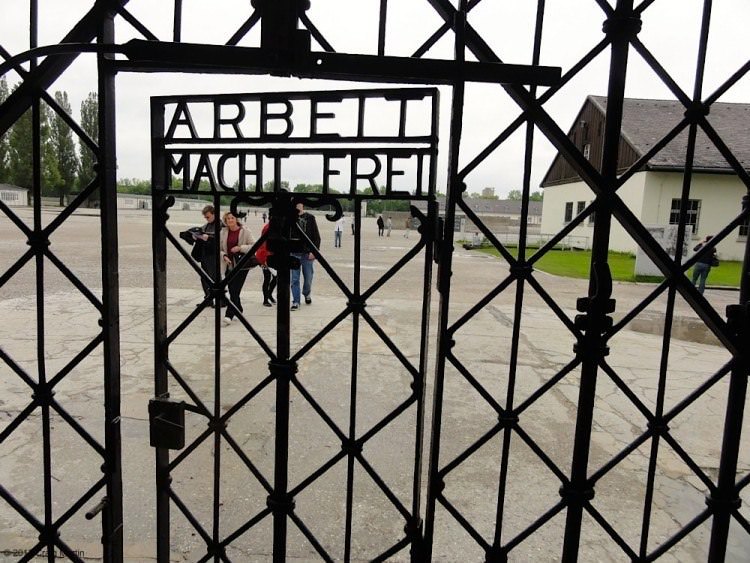 Visiting Dachau concentration camp 2 entrance to dachau arbeit macht frei germany - Visiting Dachau concentration camp