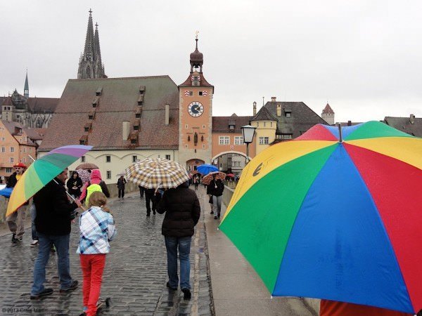 It was a little damp in Regensburg.