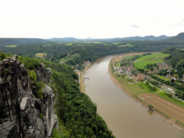 The Elbe River from the clifftop.