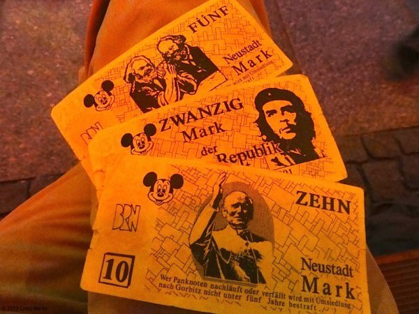 Some vintage currency from the Republic, seen on our Dresden walking tour.