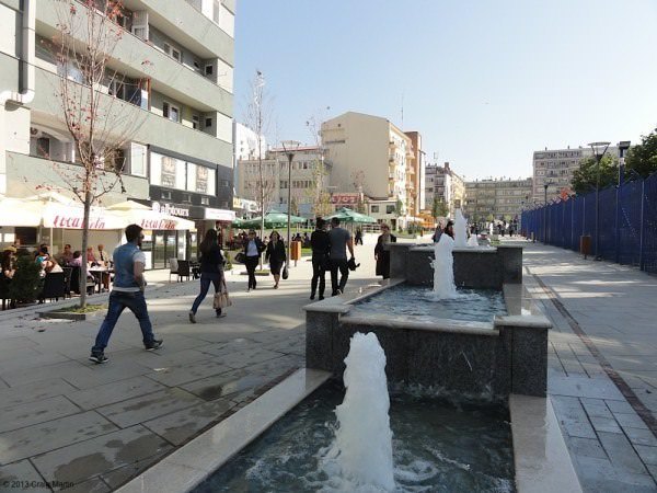 We were impressed by the cafe culture in Pristina's city centre.