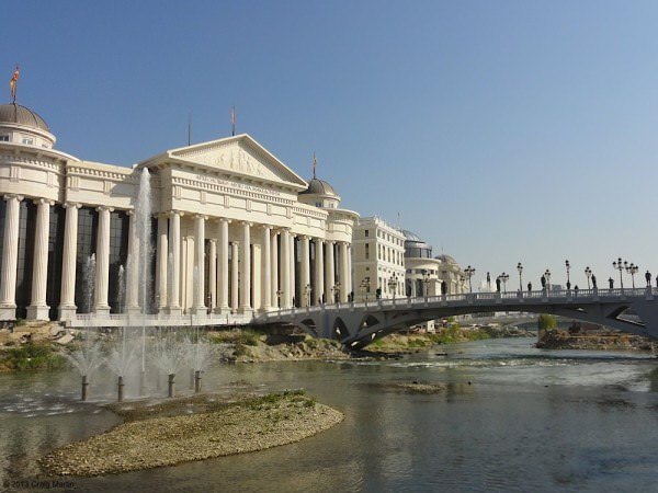Almost all the buildings along the riverside are brand new.