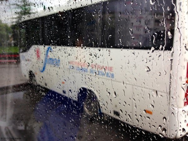 Oh, and it was raining. 