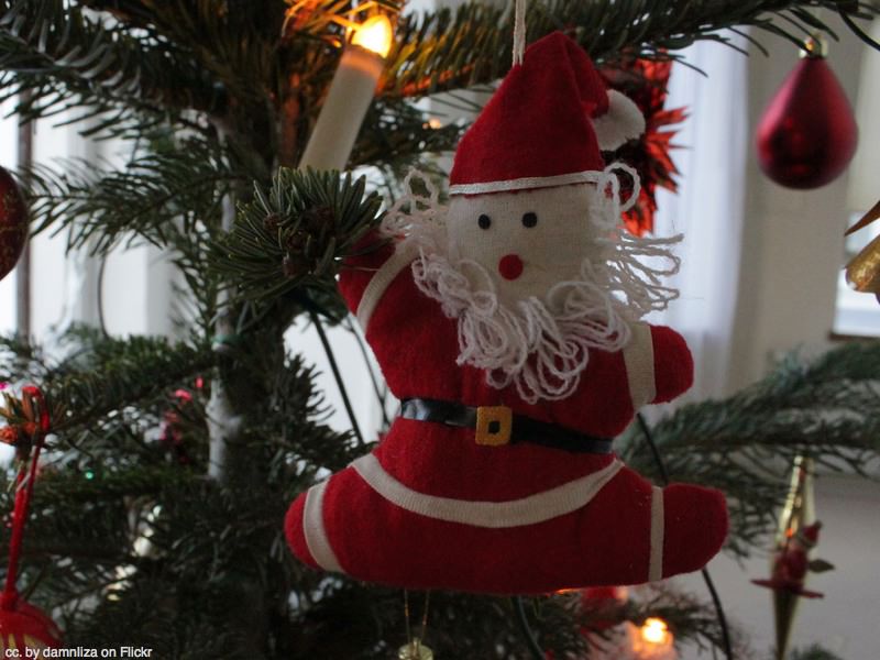 Santa in tree