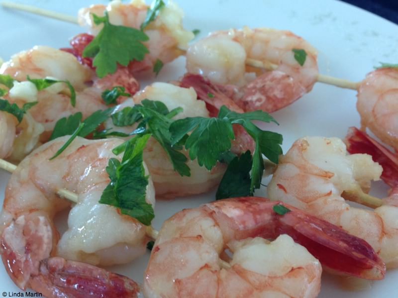 Craig's stepdad Martin treated us to delicious prawns.