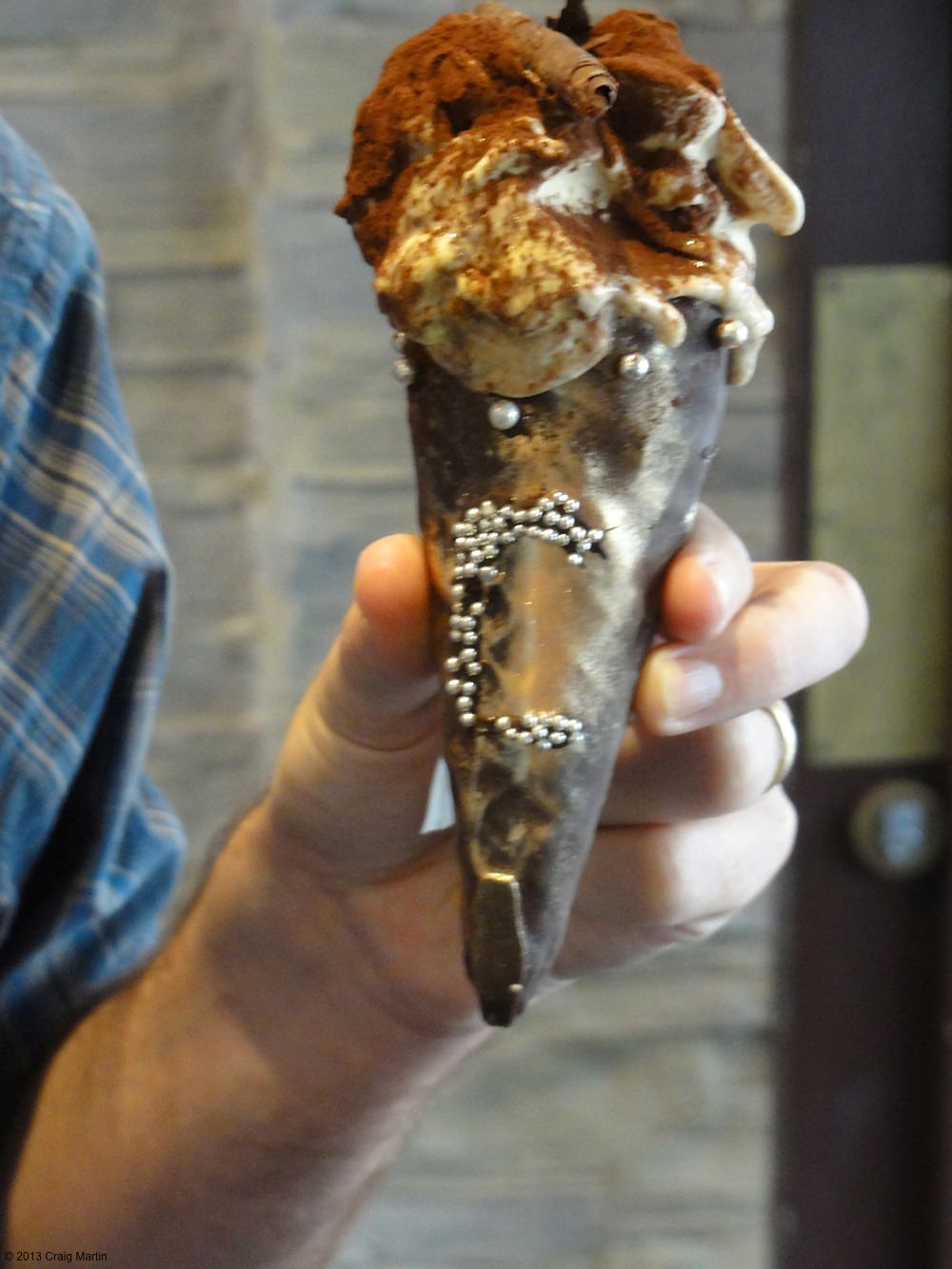 Craig's personalised "C" cone.