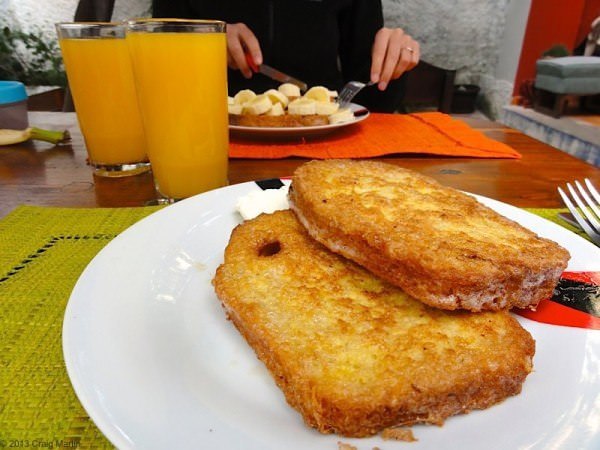 Four things I learned hostelling around the Balkans 3 Hearty breakfast served on the terrace