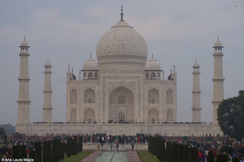 Taj Mahal on a February evening.