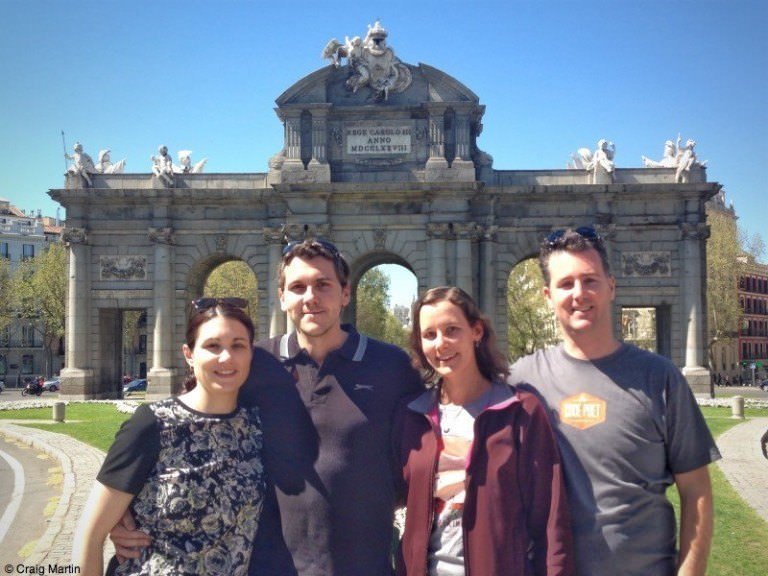 Family time at the Puerta de Alcal&aacute;
