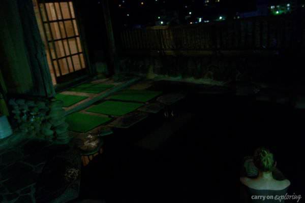 Outdoor onsen at Shimaya Japan. 