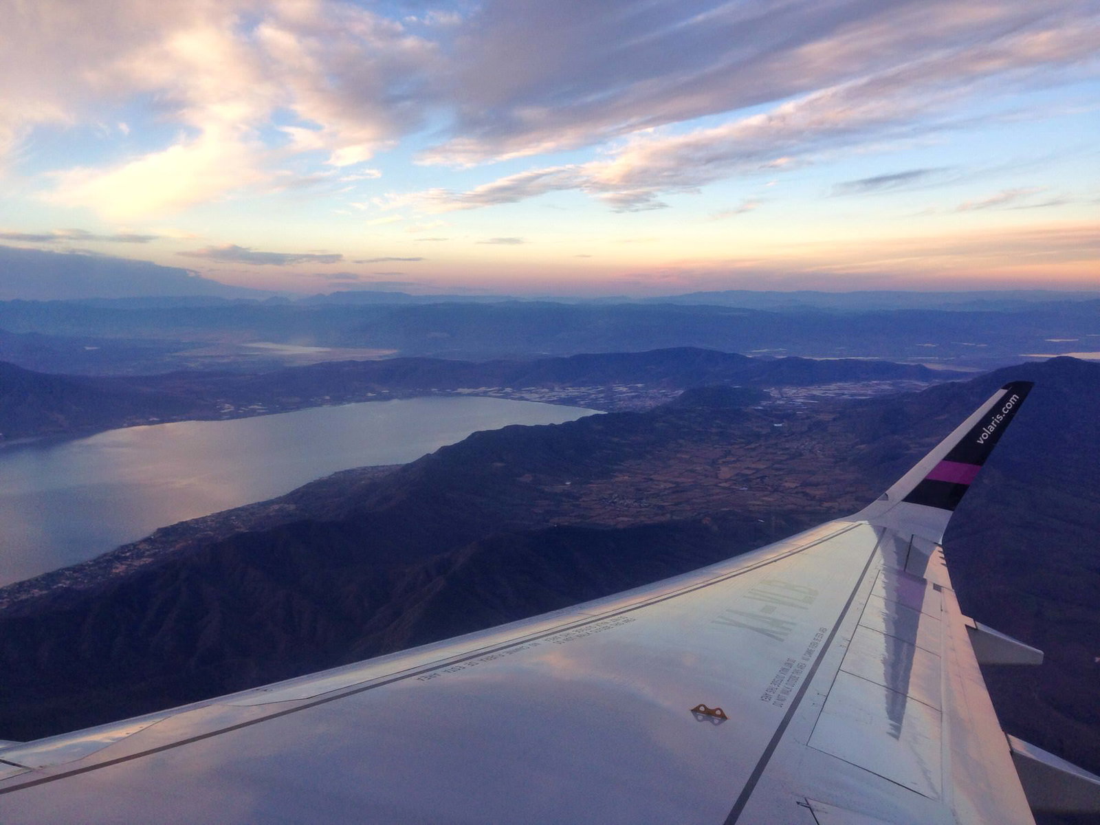 View from plane window.