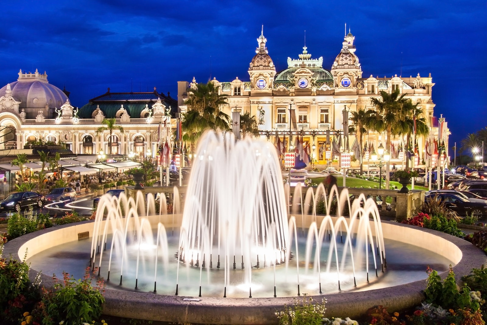 The Monte Carlo Casino, gambling and entertainment complex located in Monte Carlo, Monaco, Cote de Azul, France, Europe.