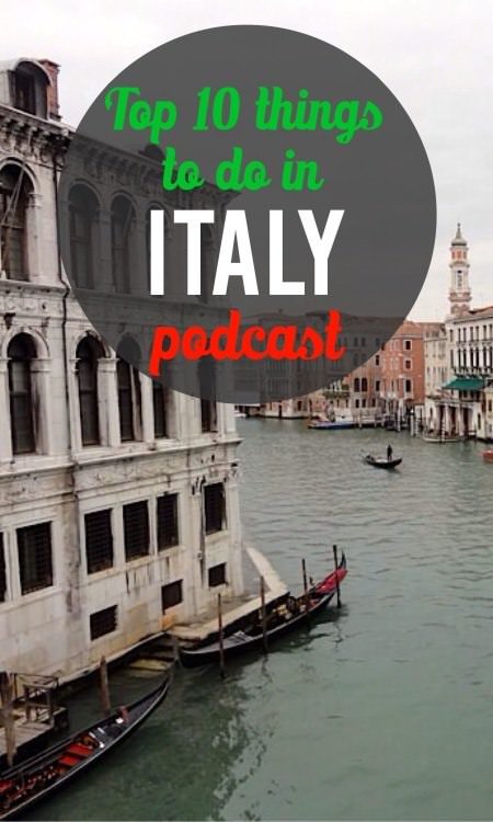 Top 10 Italy podcast Pinterest pin