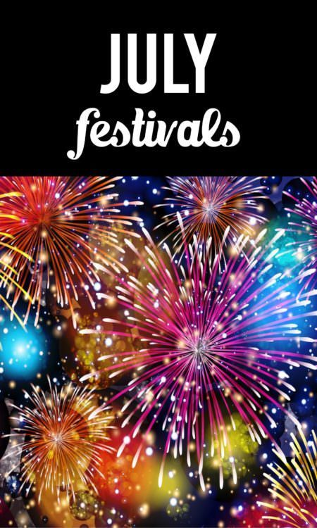 July festivals Pinterest pin