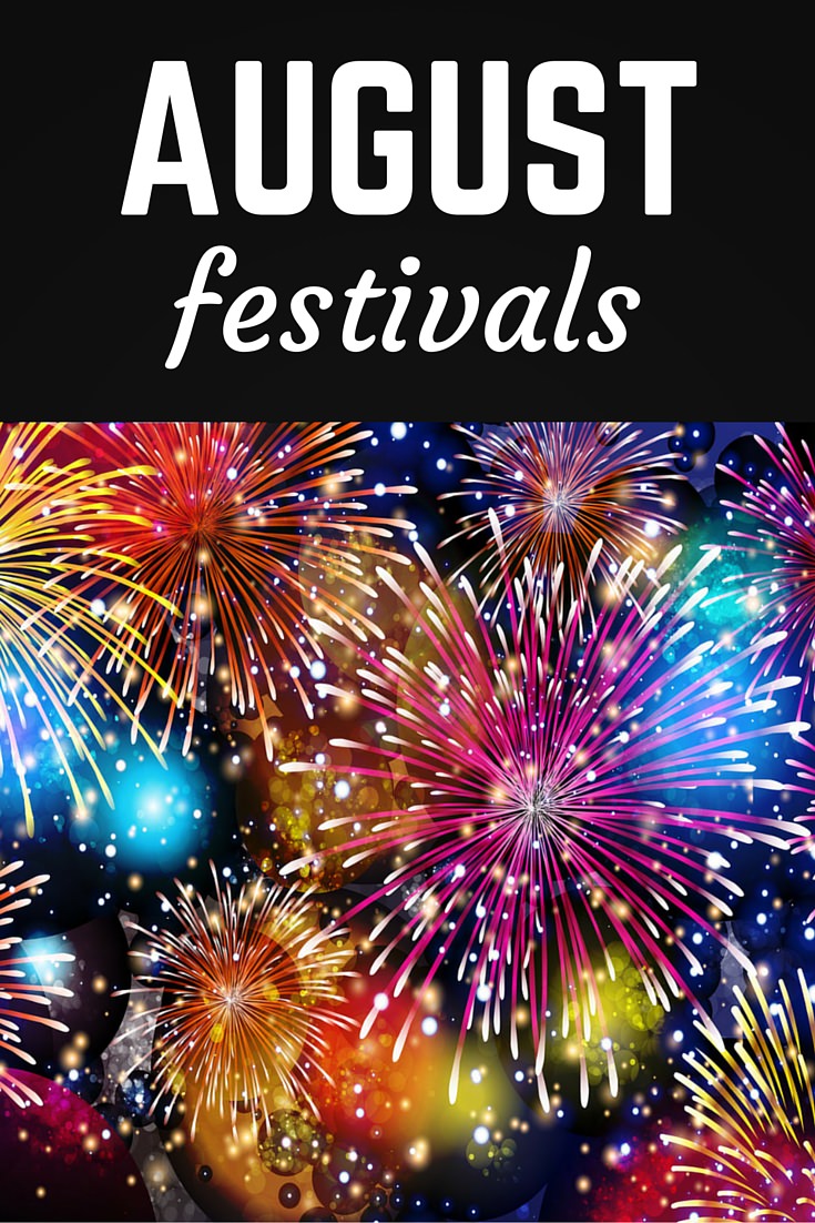 August festivals Pinterest pin