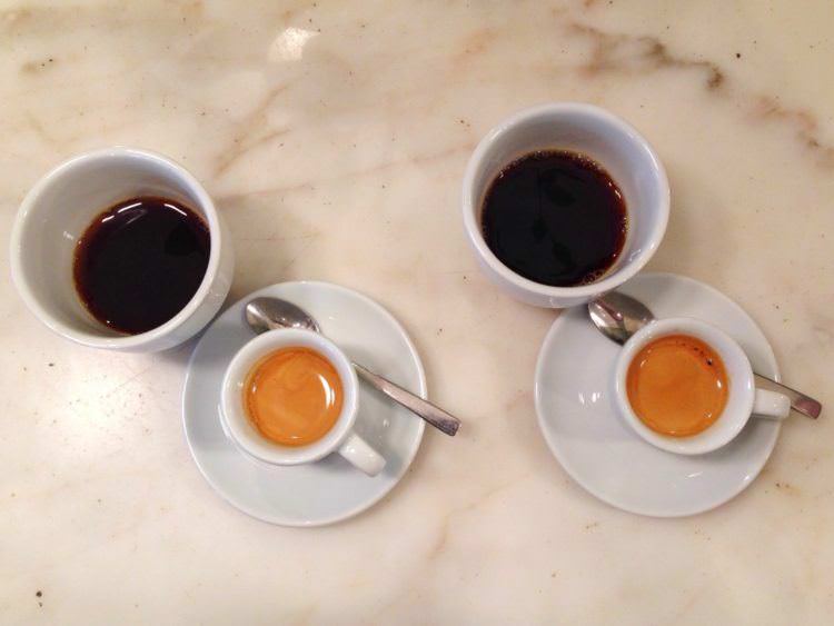 Flat whites and short blacks -- a Melbourne coffee tour 2 Four coffees on Context Coffee tour of Melbourne Australia
