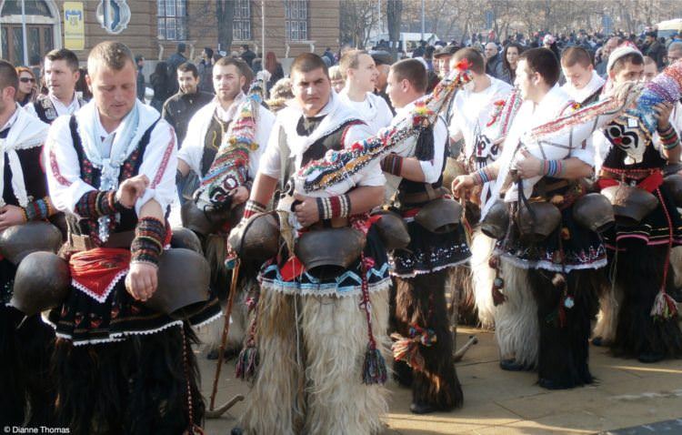 How to celebrate Surva in Pernik, Bulgaria 2 Parade at the International Festival of the Masquerade Games in Pernik, Bulgaria