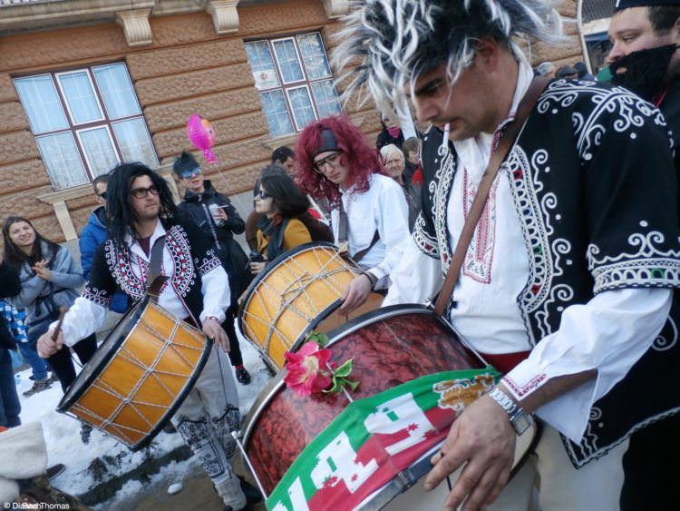 How to celebrate Surva in Pernik, Bulgaria 4 Drums at the International Festival of the Masquerade Games in Pernik, Bulgaria