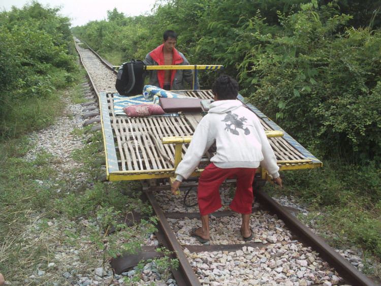 Cambodia bamboo train