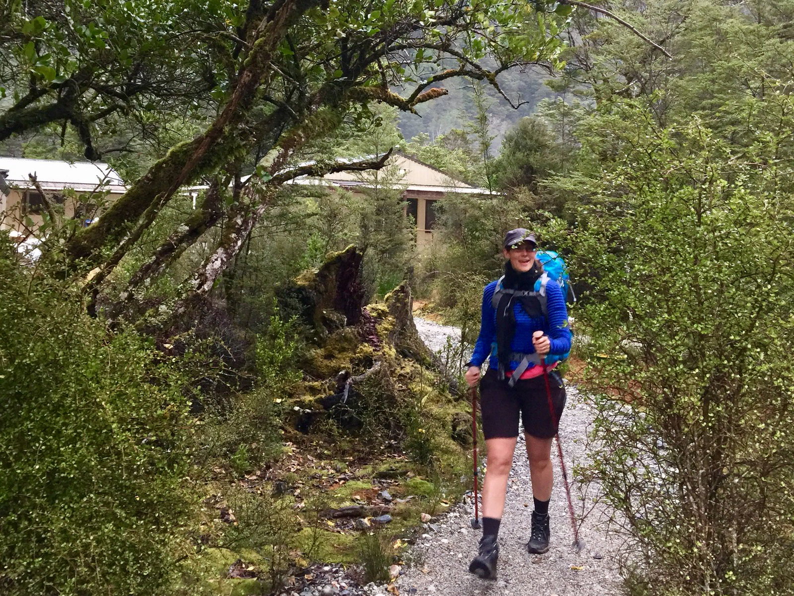 Linda on Milford track