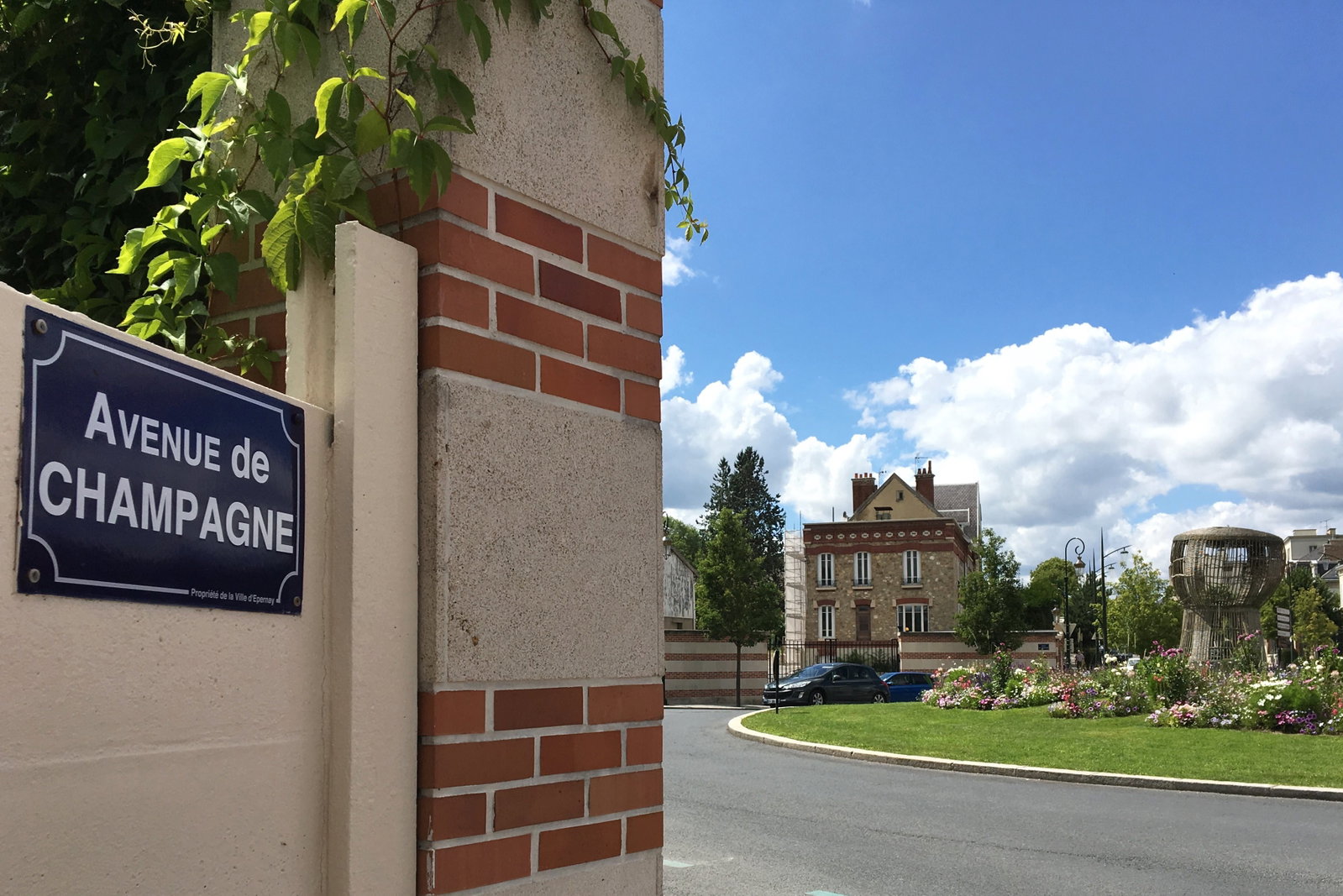 Champagne Avenue sign Epernay France