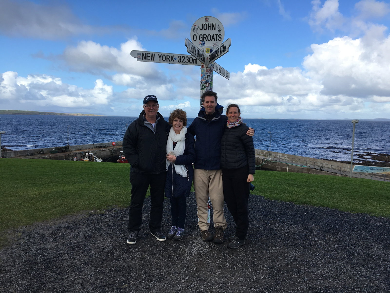 Family time at John O'Groats.
