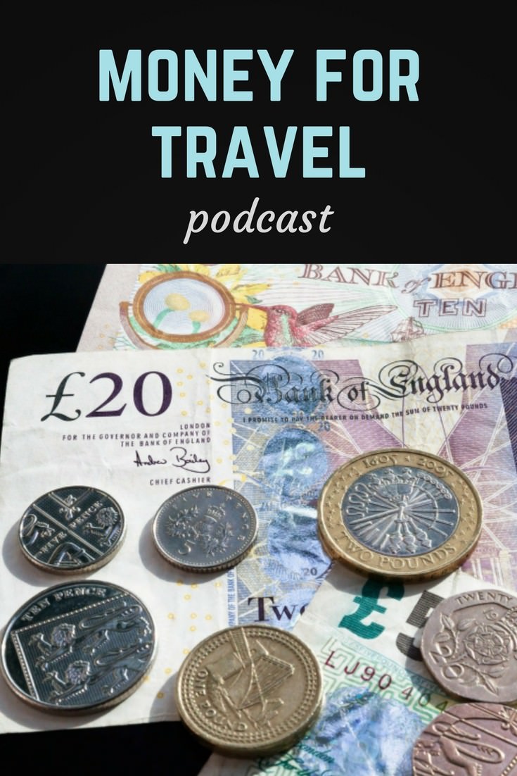 Money for travel podcast pin