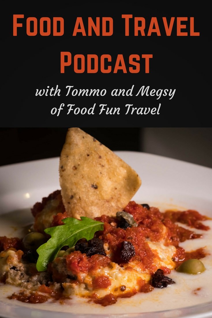 Food and travel podcast 5 Food and travel Pinterest pin