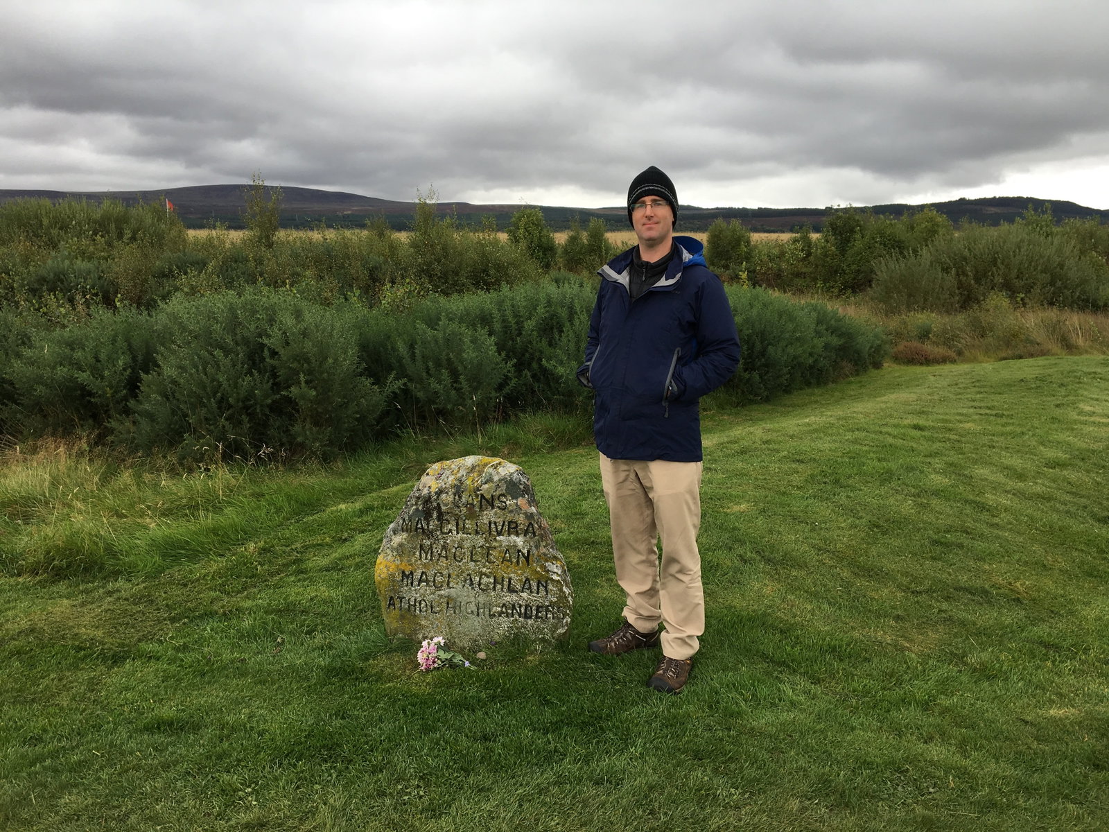Craig at Culloden wearing Bluffworks trousers