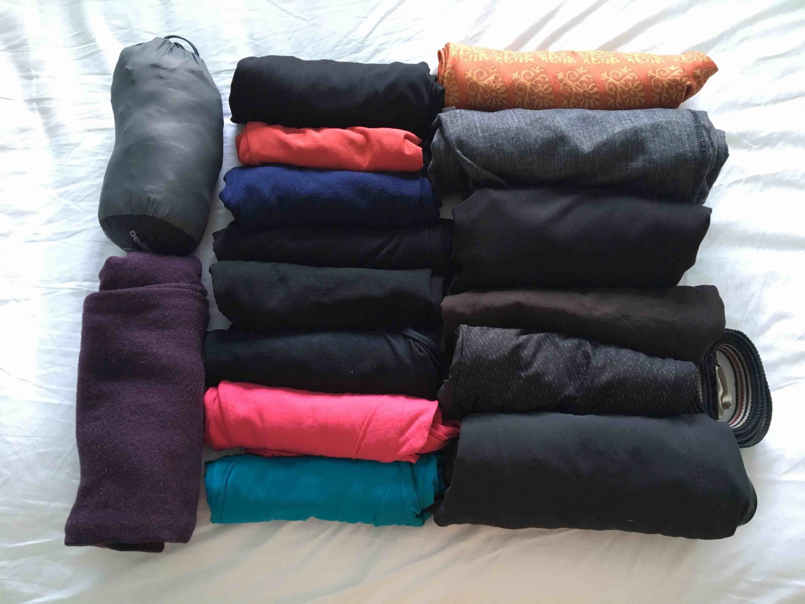 Preparing to travel podcast: a quick checklist 2 Clothes on bed