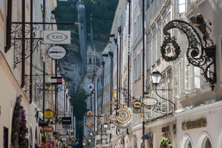Getreidegasse in Salzburg Austria