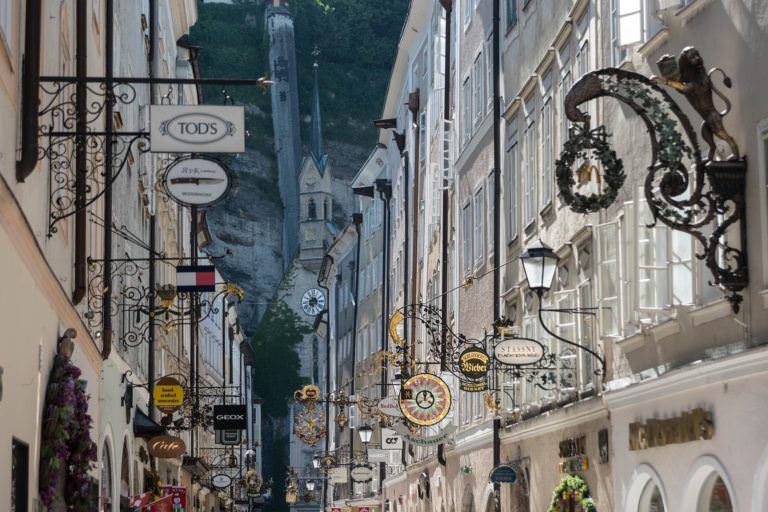 Getreidegasse in Salzburg Austria