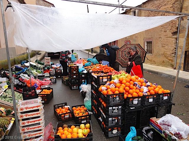 26 market in tabara - via de la plata - camino de santiago - spain Morning market in Tábara