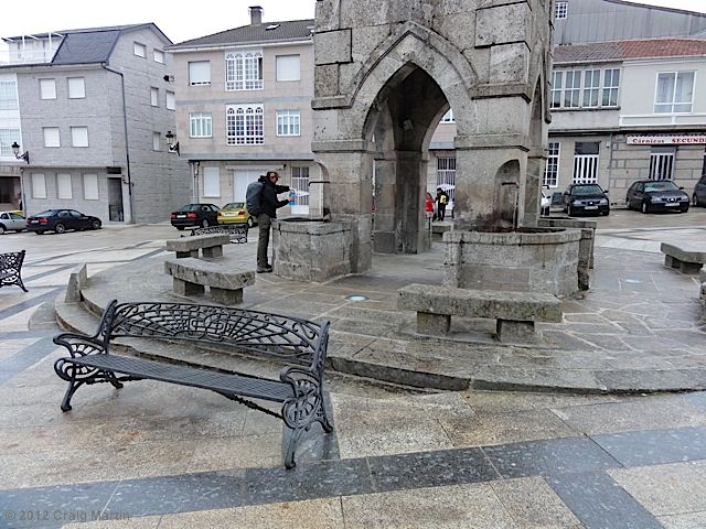 36 leaving cea - via de la plata - camino de santiago - spain Cea town square