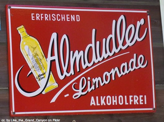 Almdudler sign Austria Almdudler sign Austria