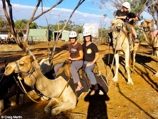 Craig and Linda on a camel Craig and Linda on a camel