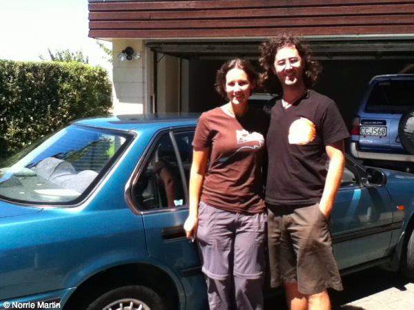 Linda, Craig and the new car Linda, Craig and the new car