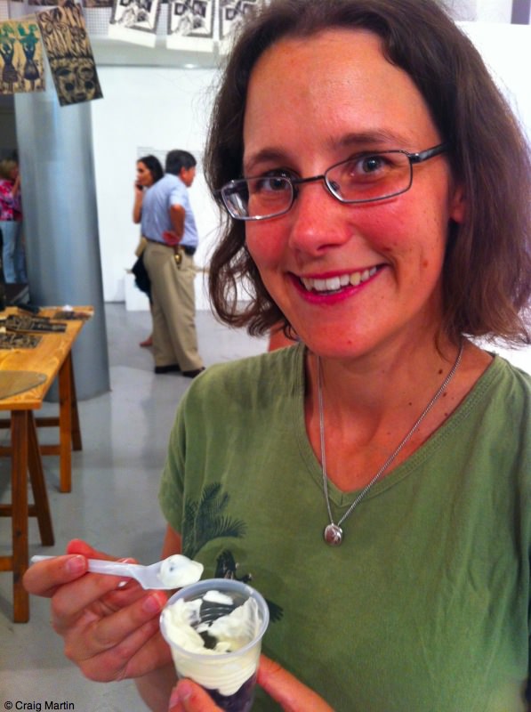 Linda with blueberries Linda with blueberries