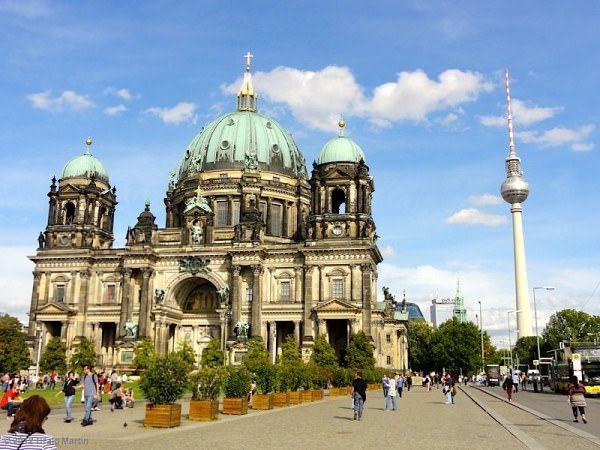 Travel to Berlin and Düsseldorf podcast 2 cathedral and tv tower berlin germany travel 02 - Travel to Berlin and Düsseldorf podcast