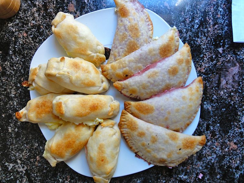 What to eat in Buenos Aires 3 Fresh empanadas -- these ones were homemade in the Cloudhead Arthouse, Salta