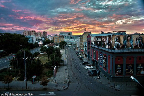 sofia avenue, hdr from sofia bulgaria